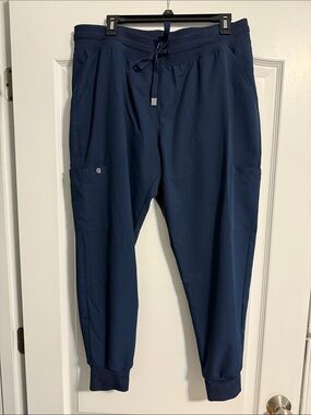 Womans Navy Stretch Jogger scrub pants